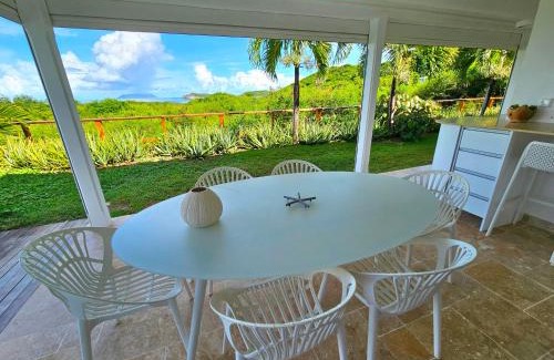 Saint-Francois Villa | Elegant Villa Tarare: Oceanfront Oasis with 9.8 Guest Rating