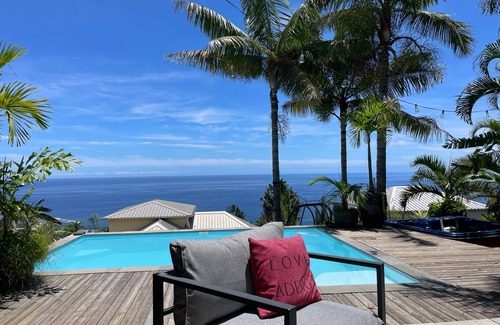 Les Avirons Villa | Villa The View: Serene Ocean Views with Spa & Hot Tub