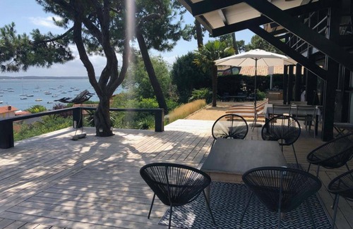 Cap-Ferret House | Villa with Panoramic Bay View, Private Pool & Spa Access