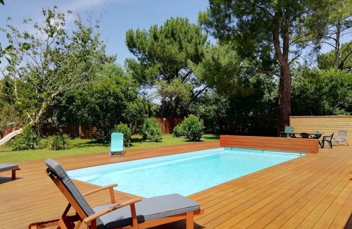 Cazaux Villa | Private Heated Pool Escape at Bassin d'Arcachon