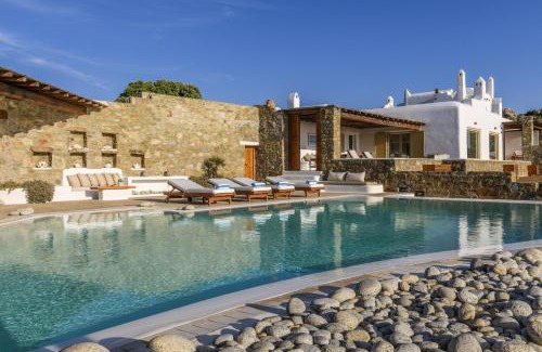 Agios Stefanos Villa | Villa Yasmina: Oceanfront Retreat with Top Guest Ratings
