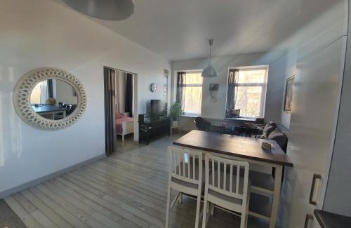 Business District Apartment | Elegant Vilnius Apartment with Stained Glass & Pet-Friendly