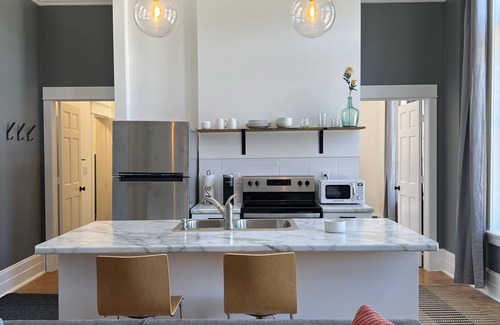 Vinton Apartment | Historic Downtown Vinton: Remodeled Apartment with Breakfast