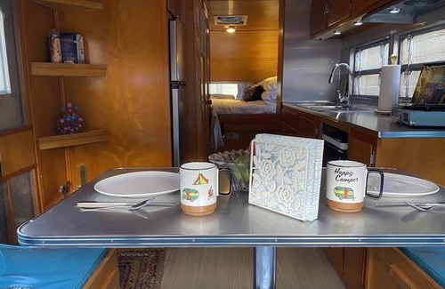 Burton House | Vintage RV Retreat near Round Top with Family-Friendly Amenities