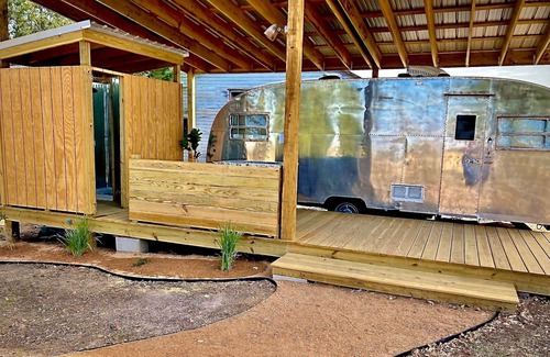 Burton House | Vintage RV Retreat near Round Top with Family-Friendly Amenities