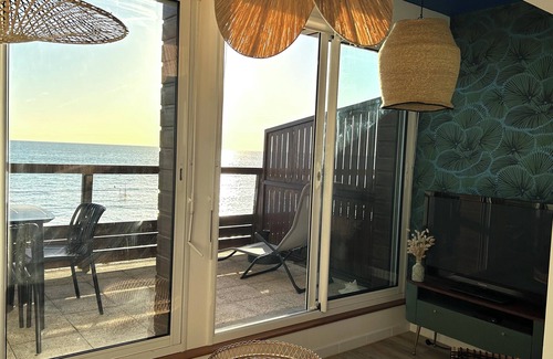 Agon-Coutainville Apartment | Ocean View Retreat: Renovated Apartment in Seaside Paradise