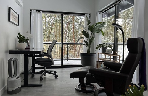 Sequim House | Serene WabiSabi Teahouse with Gardens and Water Views