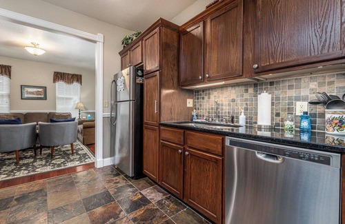 Galena House | Elegant Townhome Steps from Downtown with Cozy Fireplace