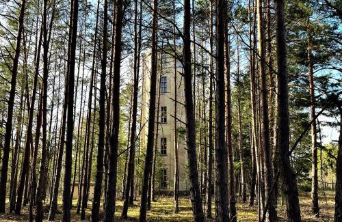 Spreetal House | Inviting Wasserturm Spreewitz with Cozy Fireplace & Hot Tub