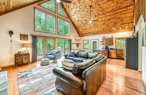 Mineral House | Riverside Retreat: Private Dock, Hot Tub & Scenic Views