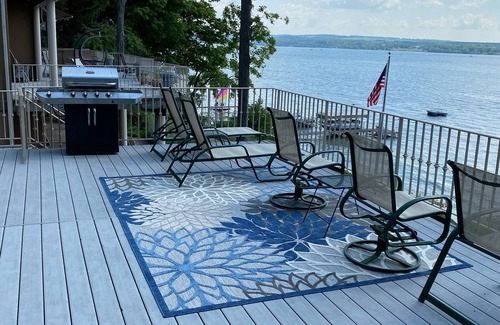 Town of Owasco Cottage | Waterfront Cottage: Dog-Friendly with Pool & Dock Access
