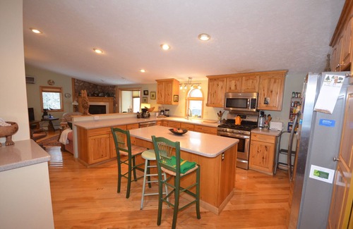 Interlochen House | Tranquil Waterfront Retreat in Lake Ann with Pool & Pets