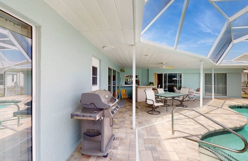 Sorrento Shores House | Waterfront home with pool, dock accessible to Gulf, dog friendly with AC & WD