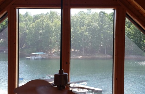 Six Mile Ski Chalet | Scenic Lake Keowee Chalet with Breathtaking 180° Views
