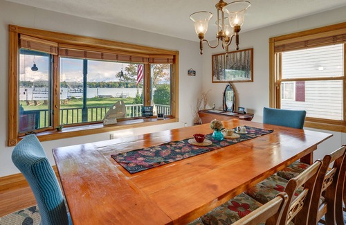 Newaygo House | Waterfront Michigan Home w/ Dock & Game Room!