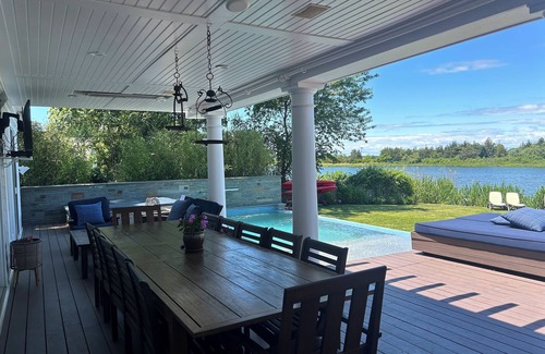 Sag Harbor House | Beachfront Retreat with Pool, Hot Tub & Ocean Views