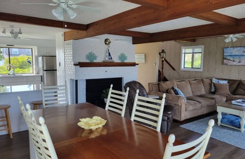 Green Hill House | Waterfront Salt Pond House: Water View & Private Dock