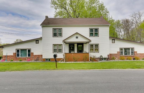 Wallkill House | Waterfront Wallkill Duplex Home with Cozy Fire Pits!