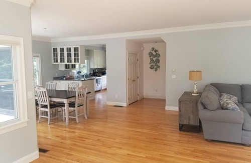New Seabury House | Inviting Waterfront Retreat with Dock & Heated Pool
