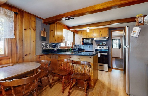Limington House | Waterview Cabin with dock access on lake with washer/dryer
