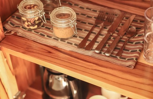 Potrero Cabin | Experience Wavefront Teak Glamping with Ocean Views & Spa