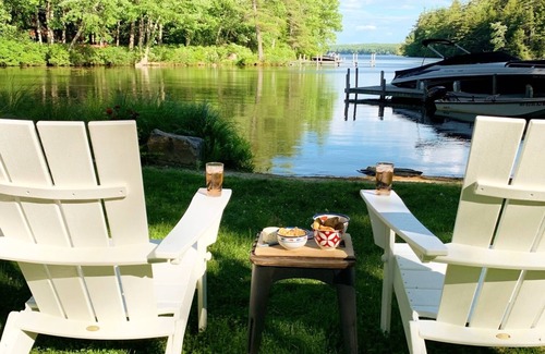 Moultonborough House | Winnipesaukee Lakeside Retreat with Dock and Family Amenities