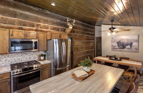Gnaw Bone Cabin | Relax at Brooks Run: Historic Cabin with Spa & Hot Tub