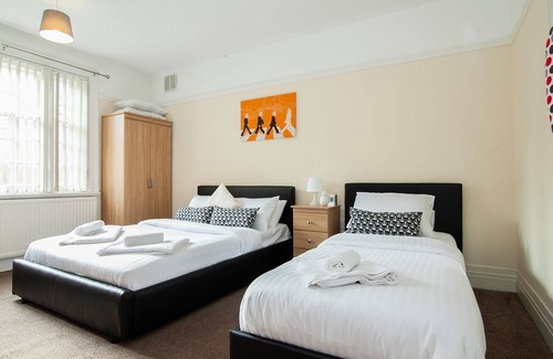 Bootle House | Family Room at 6@The Jolly - Rated 10/10, Kitchen Included