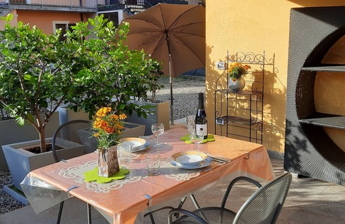 Cannobio Apartment | Beachside Retreat for Two with Private Terrace & Ocean Views