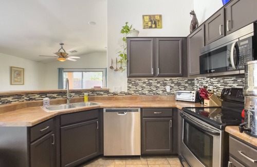 South Mountain House | Western Vibe 3 BR Home with Pool, Sauna & Pet-Friendly Perks