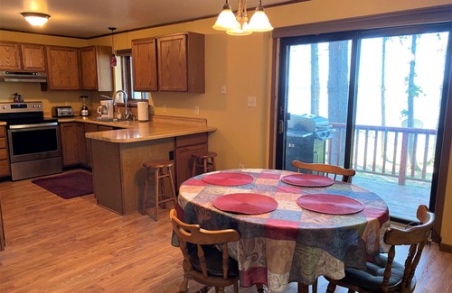 Moran House | Relax at Whispering Shores on Brevort Lake with Scenic Views
