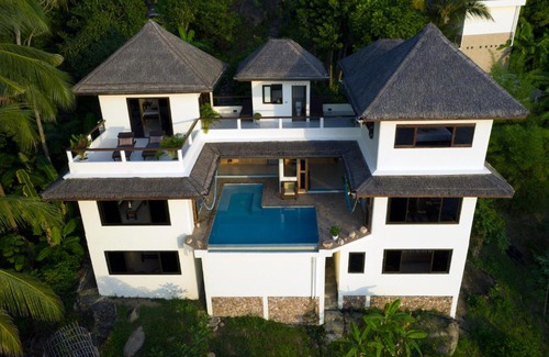 Baan Tai Villa | Elegant White Azure Villa Koh Phangan with Oceanfront Pool