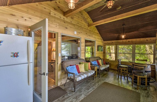 Weyauwega Cottage | Inviting White Lake Home with Patio, Fire Pit & Boat Dock