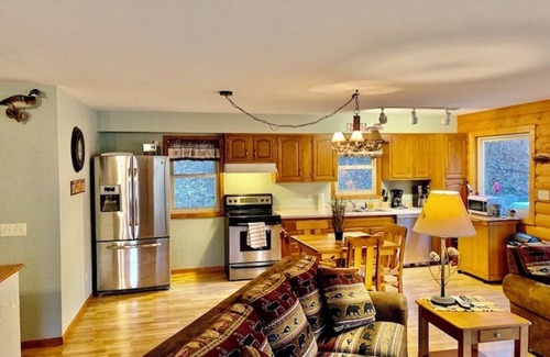 Lansing Cabin | Inviting White Pine Cabin with Pool, Hot Tub & Pet-Friendly