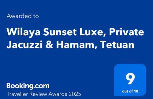 Tetouan Apartment | Indulgent Stay at Wilaya Sunset Luxe: Jacuzzi & Hamam Awaits