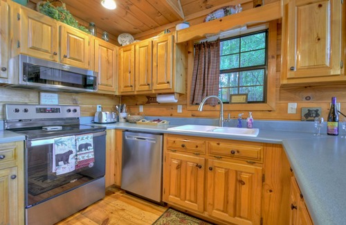 Walnut Mountain Cabin | Wind Rush: Pet-Friendly Retreat with Mountain Views & Hot Tub