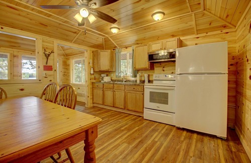 Lac du Flambeau Cabin | Cozy Wisconsin Northwoods Cabin with Private Dock & Hot Tub