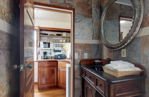 Hopkins Apartment | Cozy Wood Cabana with Pool View & Shared Grill Area