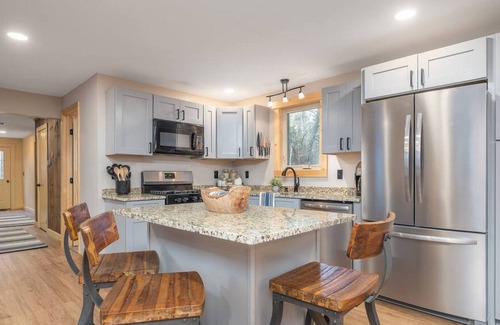 Center Conway House | Enchanting Wooded Wonderland with Private Sauna Retreat