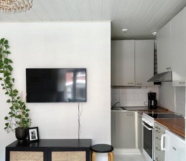 Keskinen District Apartment | Cozy Wooden House Studio with Shared Garden & Pet Friendly