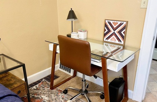 Minot Apartment | Cozy Retreat: Workstation, Smart TV & Free Wi-Fi Included