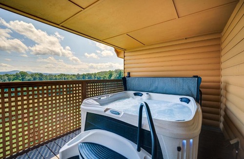 Sparta House | Scenic Blue Ridge Mountain Cabin with Hot Tub & Views