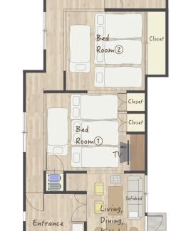 Narita Apartment | 幸Happiness 10 Guests Near Narita temple park&Narita Airport 3 Parking Spaces Spacious Home