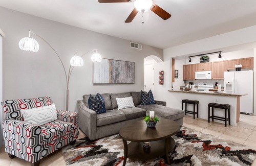 East Mesa Condo | Ground Floor Retreat with Heated Pool, Spa & Gym Access