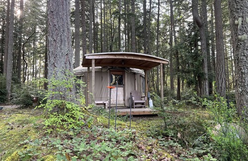 Vashon Island Cabin | Cozy Yurt in Forest with Puget Sound View - Family Friendly