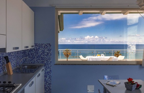 Capo d'Orlando Apartment | Cozy Zaffiro Apartment with Ocean View and Garden Pool