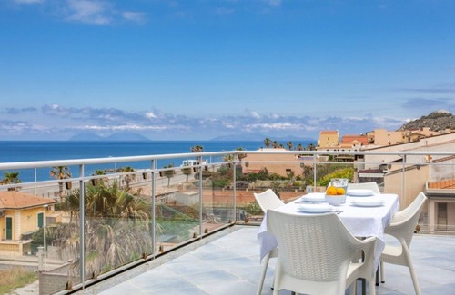 Capo d'Orlando Apartment | Cozy Zaffiro Apartment with Ocean View and Garden Pool