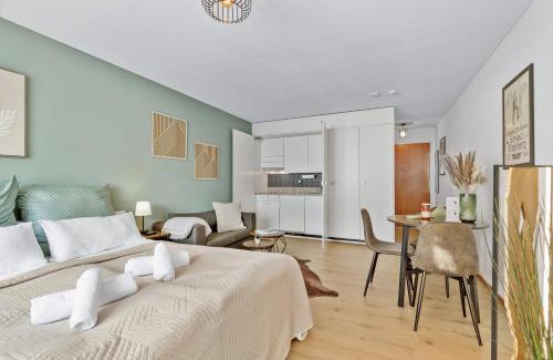 Engelberg Apartment | Zentrales Studio mit mega Bergblick, Titlis, Luzern, Lake, Kurpark