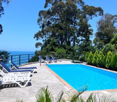 Kvariati House | Exceptional Zuri Kvariati: Oceanfront Stay with Pool Access