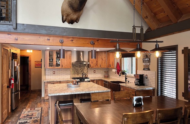 2 family +; dog friendly retreat; HOT TUB; 4bed, 2 bath; well stocked kitchen.